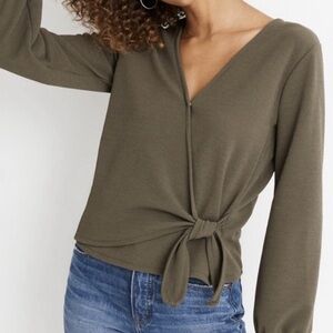 Madewell Texture & Thread Crepe Wrap Top